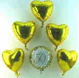 Goldene Hochzeit mit Herzluftballons