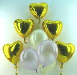 Herzluftballons Dekoration, Luftballons der Herzen zeigen Herz