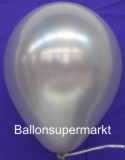 Luftballon-Metallic-Silber-Metallik-Silberfarbener-Latex-Luftballon