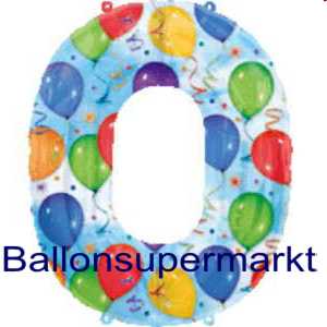 Luftballon-Zahlenballon-Zahlen-Dekoration-Zahl-0