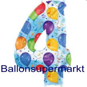 Luftballon-Zahlenballon-Zahlen-Dekoration-Zahl-4