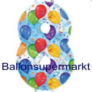 Luftballon-Zahlenballon-Zahlen-Dekoration-Zahl-8