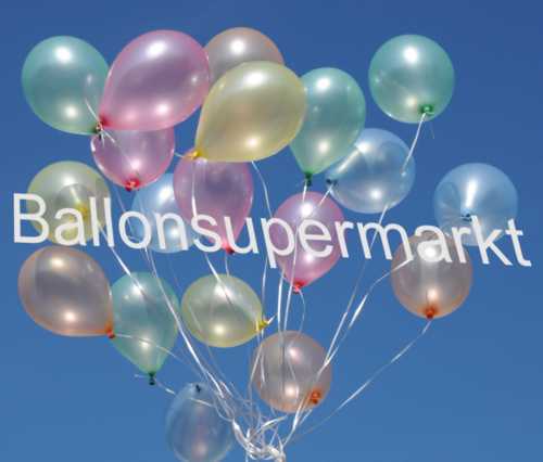 Luftballons in Perlmuttfarben