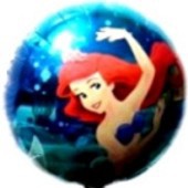 Luftballon Disney's Meerjungfrau, Folienballon mit Ballongas (FHGE72)