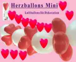 Herzluftballons-Mini, kleine Herzballons aus Latex