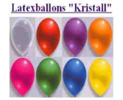 Luftballons Kristallfarben