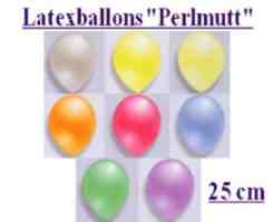 Luftballons-Perlmuttfarben-25 cm