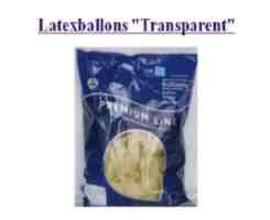 Luftballons 30 cm Transparent - Latexballons 30 cm Durchsichtig