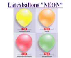 Latexballons in Neonfarben