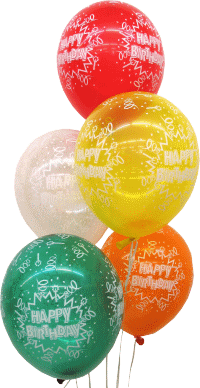 Geburtstags-Luftballons-Luftballontraube-Dekoration-Geburtstagsparty