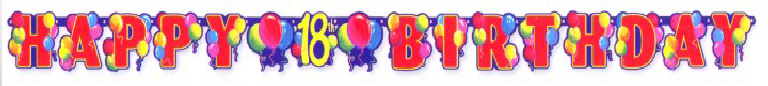 Banner Balloons 18 Geburtstagsgirlande