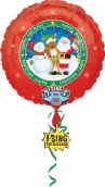 Singender Weihnachtsballon, Folienballon mit Musik zu Weihnachten