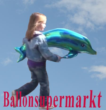Kinder Luftballons: Mädchen mit Delfin