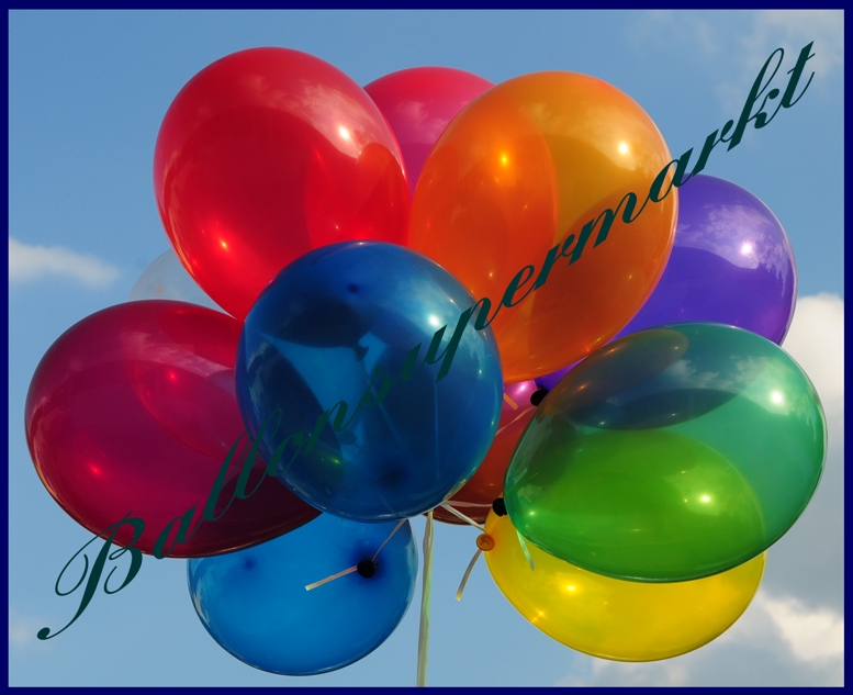 Deko-Luftballons in Kristallfarben