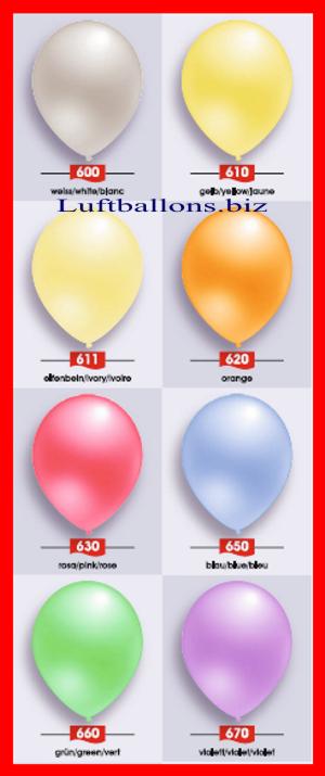 Deko Luftballons Perlmuttfarben, Serie 2