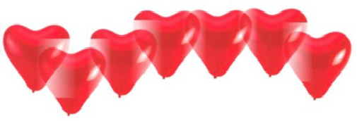 Herzluftballons-Rot