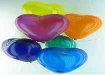 Herzluftballons-in-bunten-Farben, 28 cm