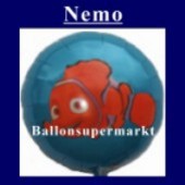 Luftballon Nemo Rund, Folienballon mit Ballongas (FHGE62)