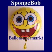 Luftballon SpongeBob, Schwammkopf, Runder Folienballon mit Ballongas (FHGE SpongeBob-Schwammkopf-09488)