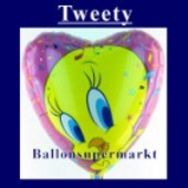 Luftballon Tweety Portrait, Folienballon mit Ballongas (FHGE 1250002)